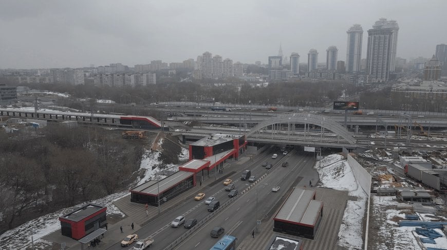 A new modern suburban railway station Minskaya of the future MCD-4 was opened in Moscow